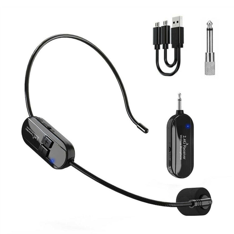 Wireless Microphone Headset 2.4G Suitable For Pro Audio Voice Teaching Outdoor Use-0