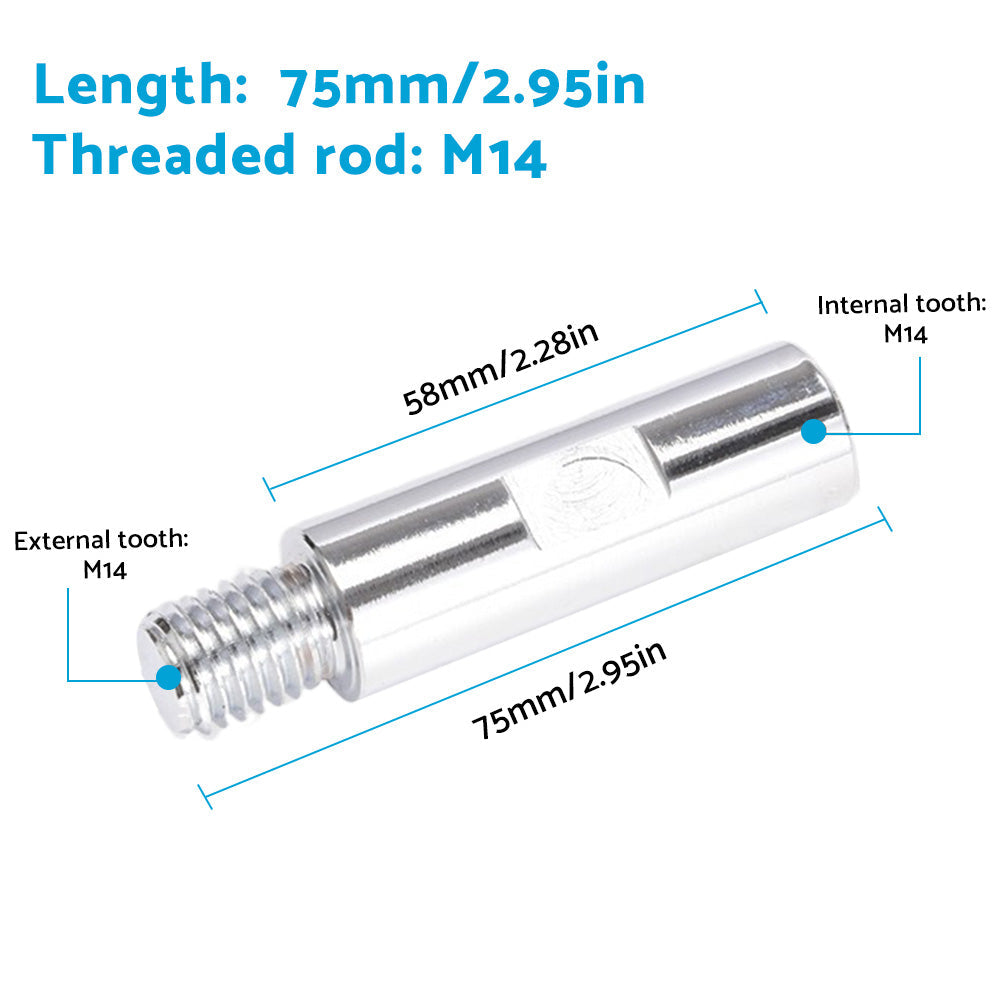 3X Angle Grinder Adapter Rod Extension Rod M14 Adapter Rod Polishing Accessories-1