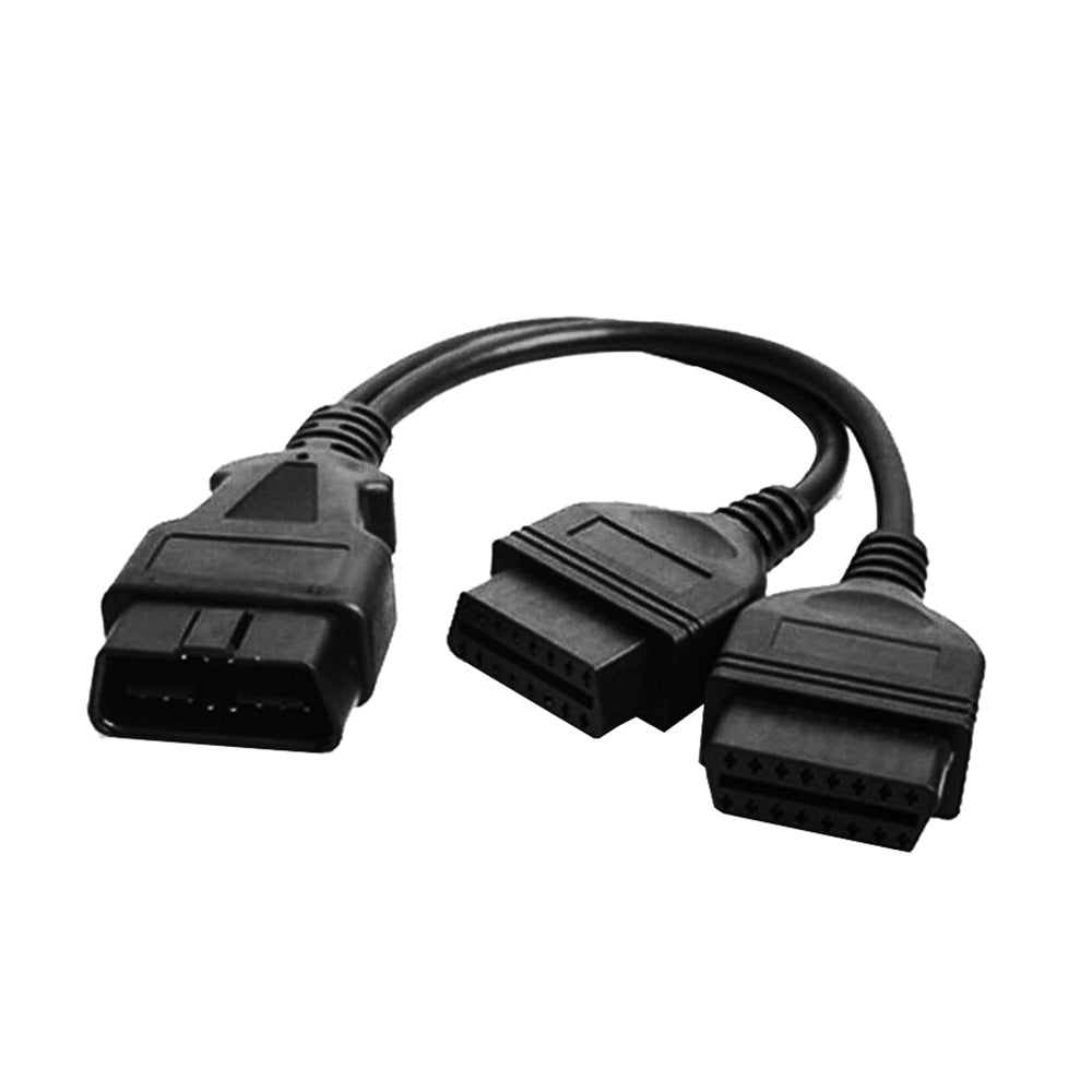 OBD2 16 Pin Splitter Extension Cable Male to Dual Female Y Lead 12 inch / 30 cm-3