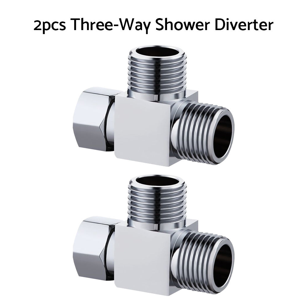 T Connector Toilet Bidet G1/2  3 Way Brass Chrome Diverter T Adapter AU-5