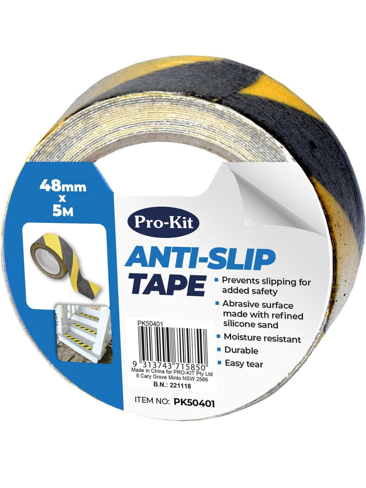 ANTI-SLIP TAPE - YELLOW & BLACK 48mm x 5m