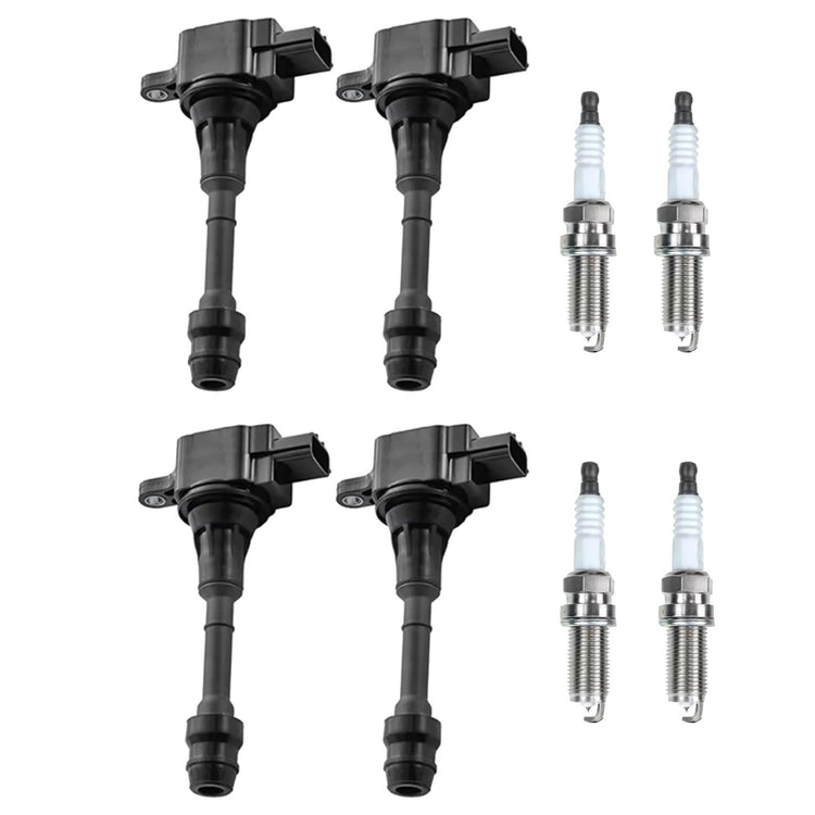 4x Ignition Coils & 4x Spark Plugs Suitable for Nissan X-Trail T30 224488H315-1