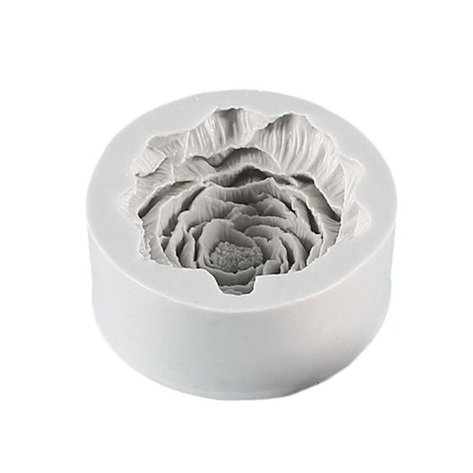 Silicone Peony Aromatherapy Soap Wax Candle MOLD Making Resin Mould DIY Craft-0