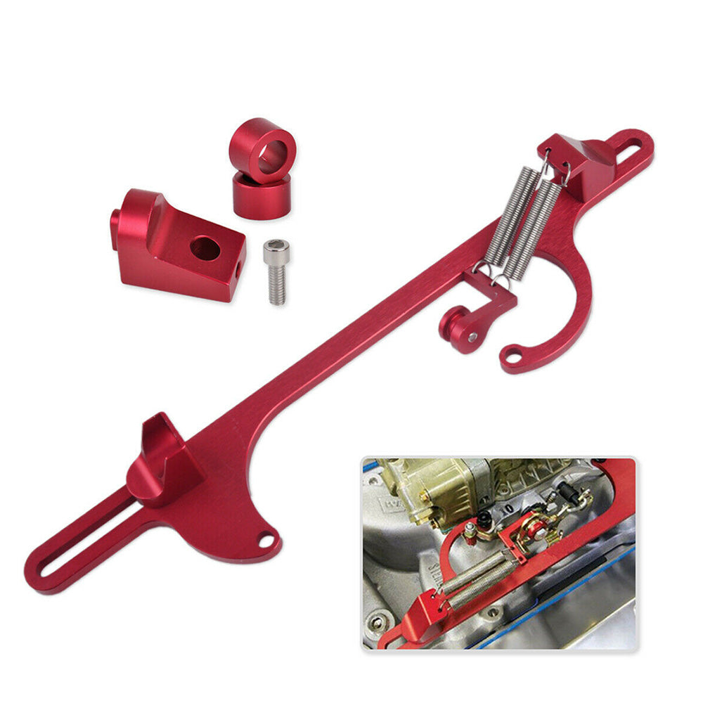 Throttle Cable Carb Bracket Carburetor Billet Aluminum Red Suitable For Carb 4150 / 4160-1