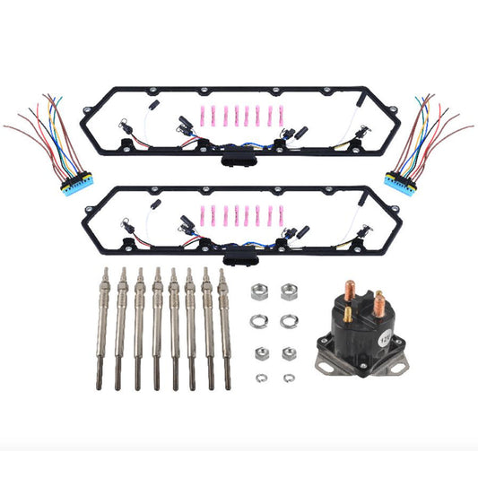 Glow Plug Kit Suitable For Ford 7.3L Diesel F250 F350 E250 E350 Excursion 98–03-0