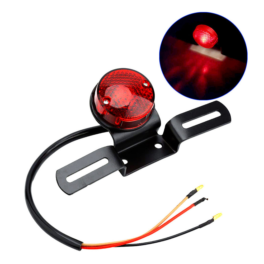 Motorcycle Tail Brake Light with Number Plate Lamp Suitable For Universal Use Retro Rear Stop Light-2