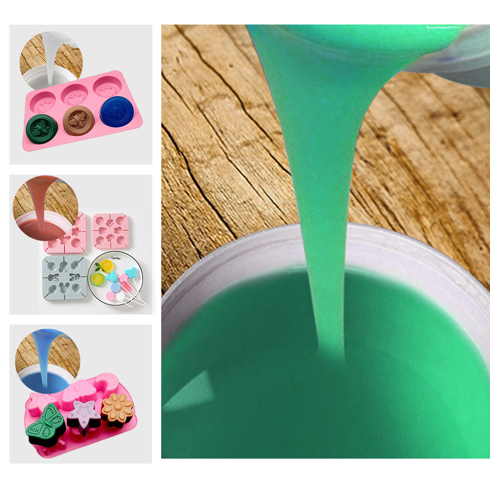 SH25 Liquid Silicone Rubber Mould Making Kit 100:3 Part Mix Suitable For Casting 1Kg 2Kg 5Kg 10Kg Green-1