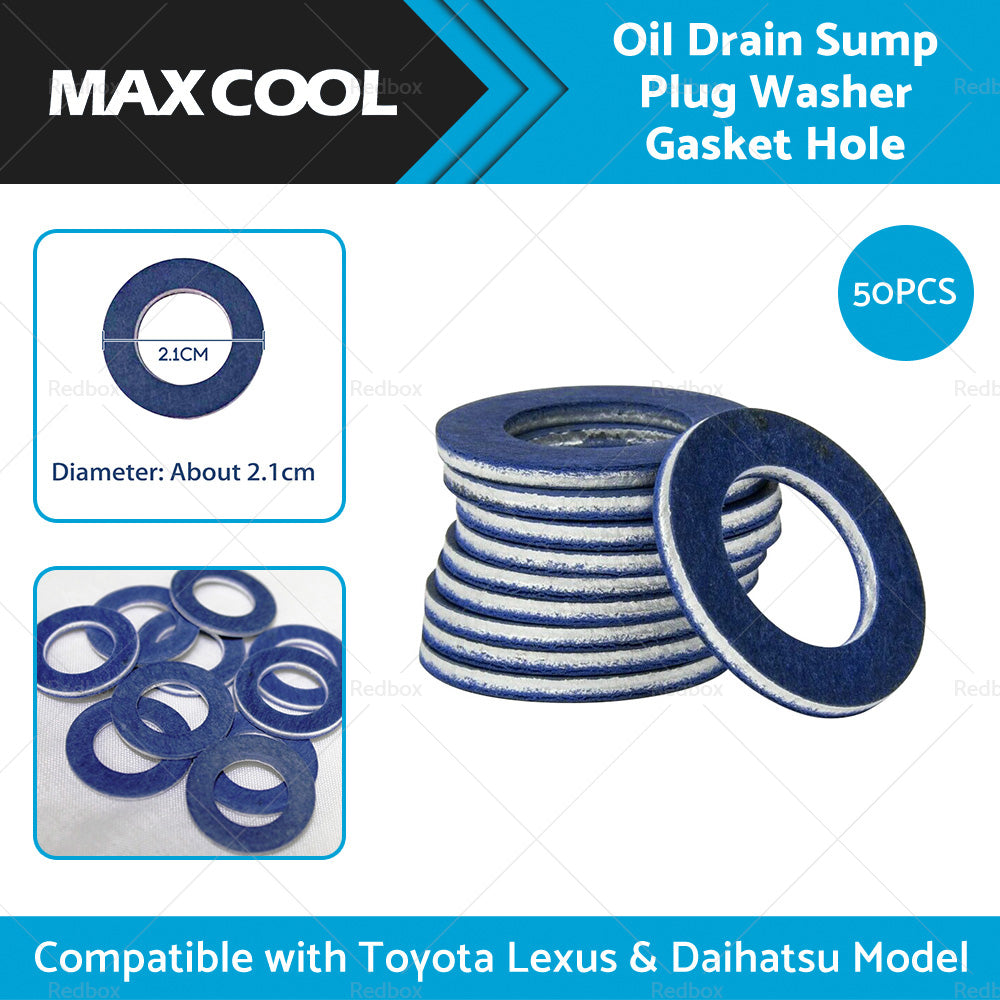 Oil Drain Sump Plug Washer 50x Suitable For Toyota 90430-12031 Bulk Pack-0