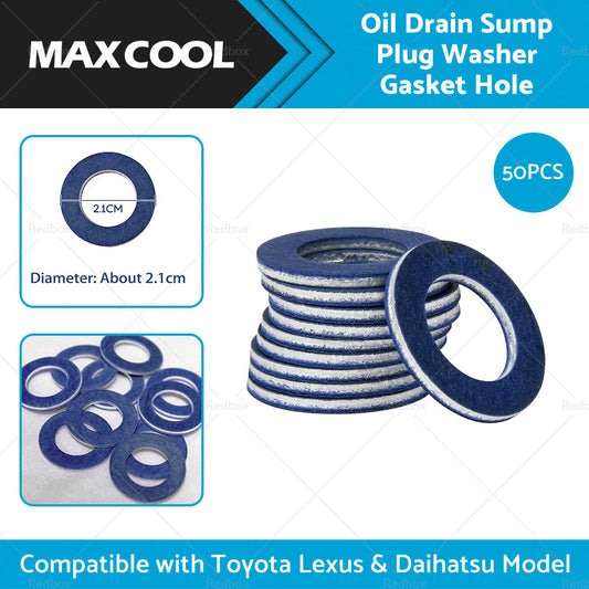 Oil Drain Sump Plug Washer 50x Suitable For Toyota 90430-12031 Bulk Pack-0