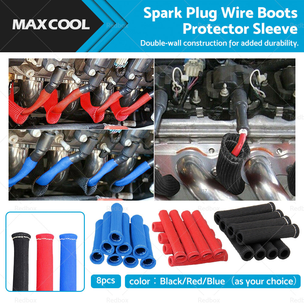 Spark Plug Wire Heat Shield Sleeve Protector Boots Suitable For LS1 / LS2-0