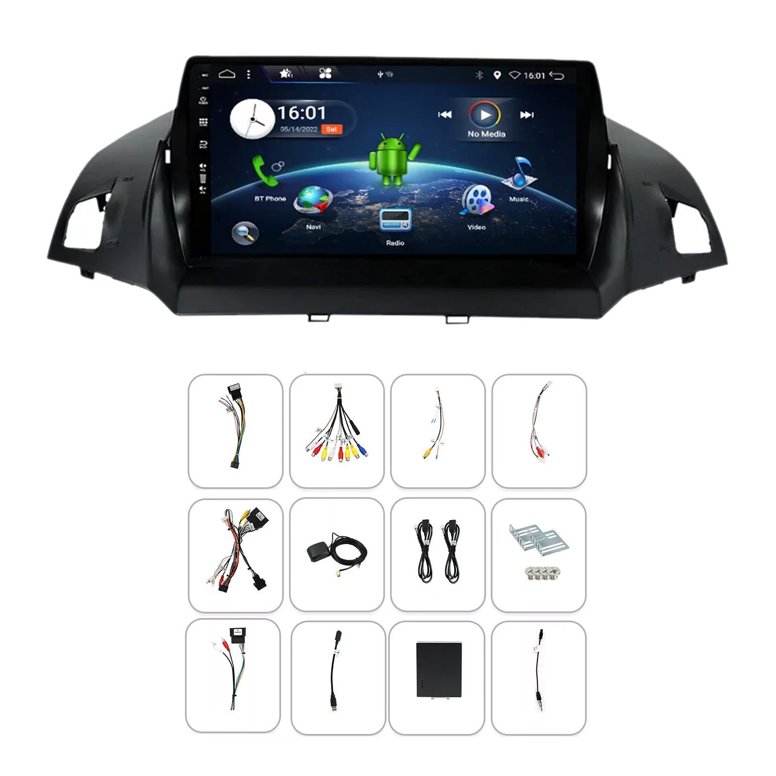 9'' CarPlay Stereo Head Unit Suitable For Ford Kuga Escape 2013-2017 Android 14-0
