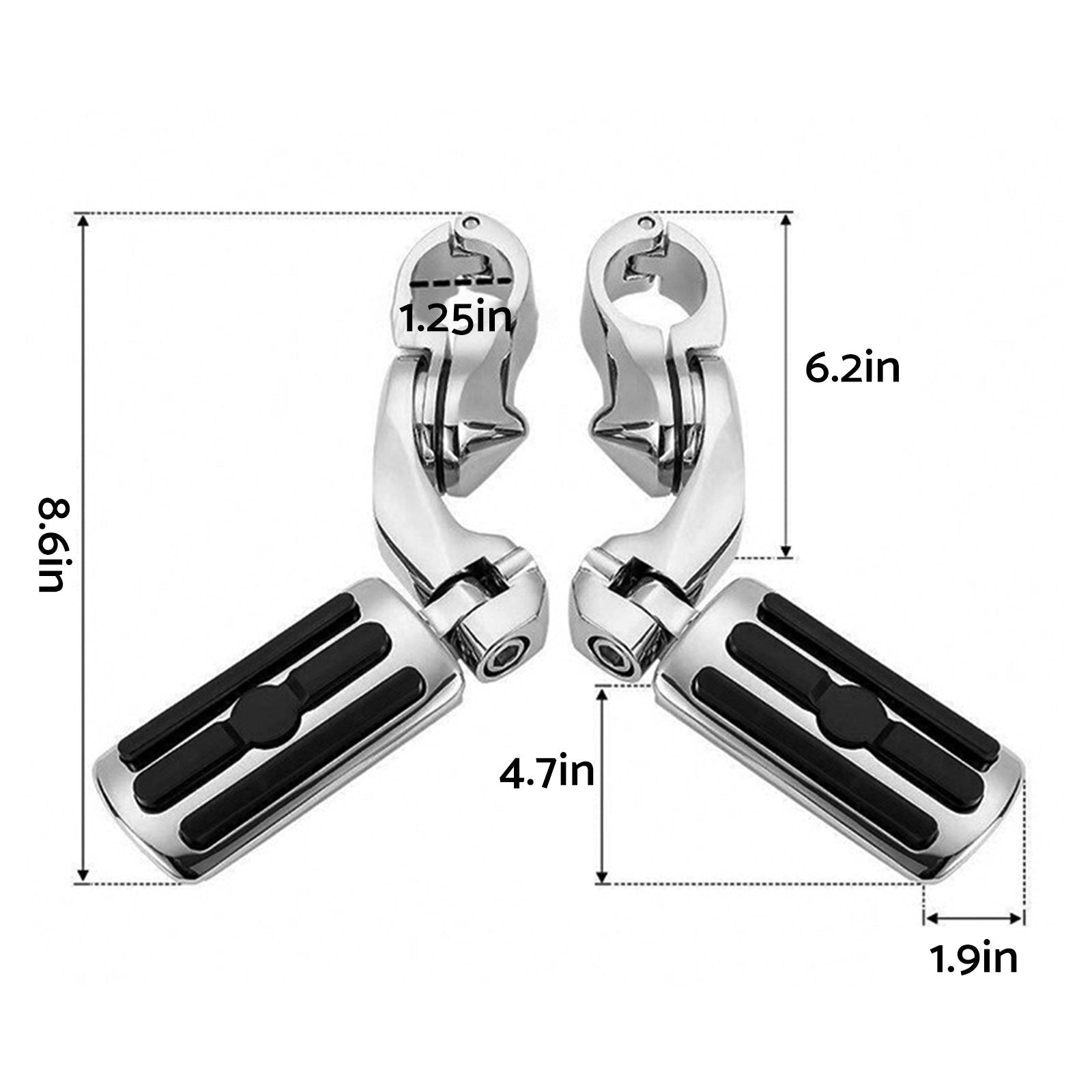 1 - 1 4''Motorcycle Highway Foot Pegs Chrome Engine Guard Suitable For Davidson AU - Frazy's Auto Parts