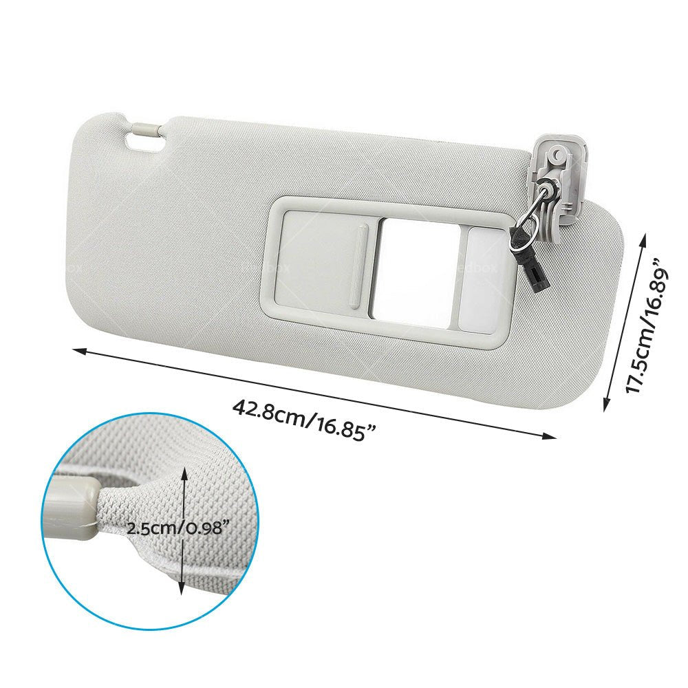 1 Pair Car Sunvisor Sun Visor Gray Front RH and LH Fits For Mazda CX - 9 2010 - 2015 - Frazy's Auto Parts