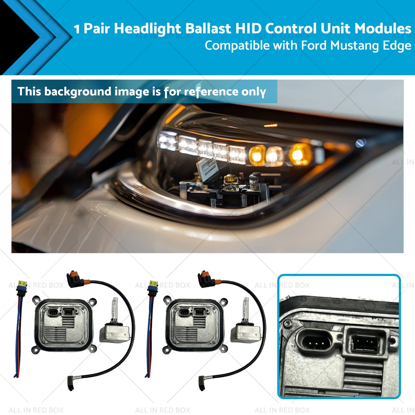 1 Pair Headlight Ballast HID Control Unit Modules Suitable for Ford Mustang Edge - Frazy's Auto Parts