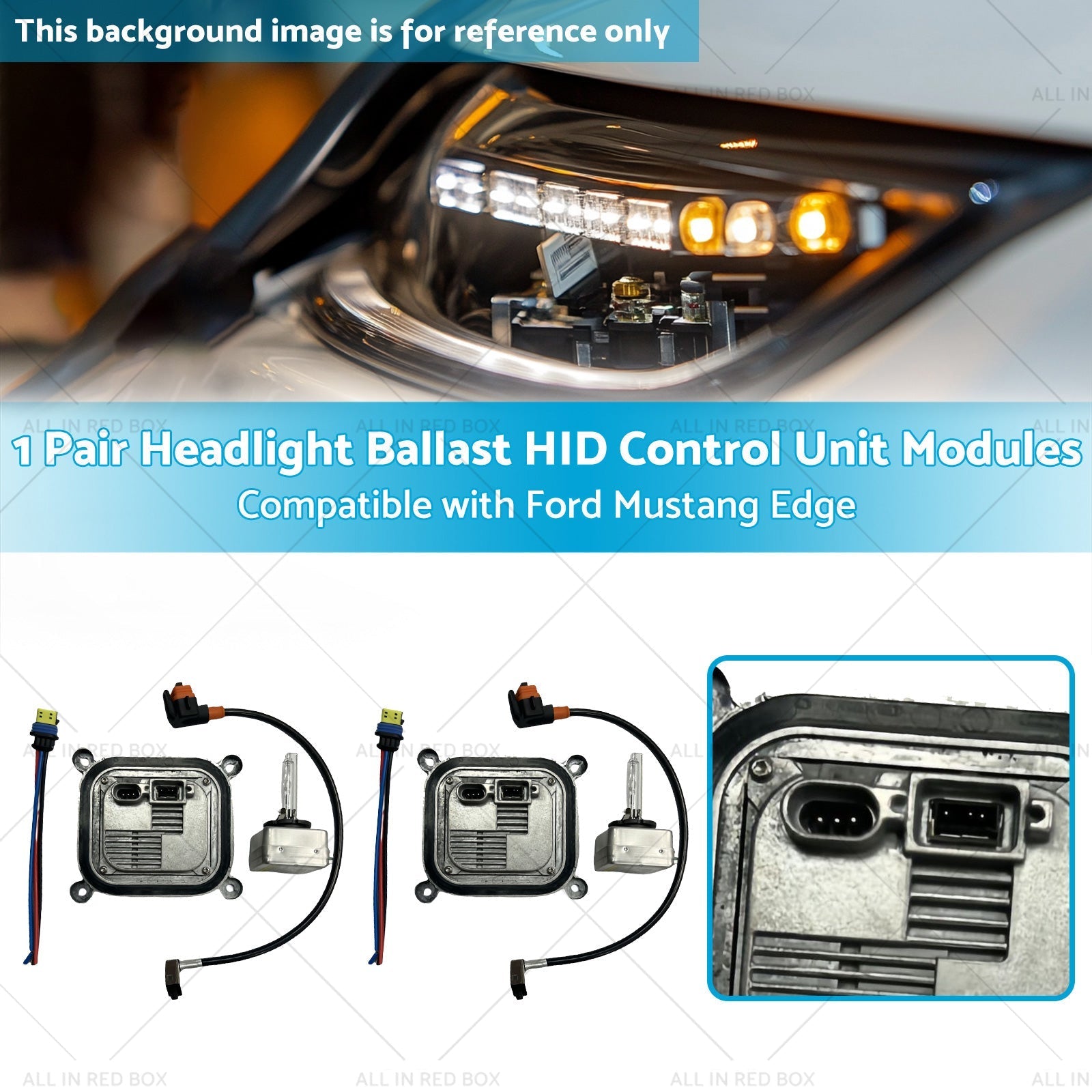1 Pair Headlight Ballast HID Control Unit Modules Suitable for Ford Mustang Edge - Frazy's Auto Parts