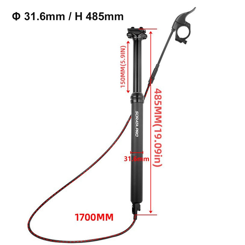1 Set Bike MTB Dropper Seat Post Internal/External Cable Routing 30. 9/31. 6mm - Frazy's Auto Parts