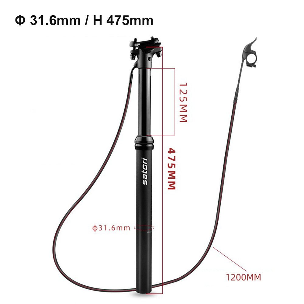 1 Set Bike MTB Dropper Seat Post Internal/External Cable Routing 30. 9/31. 6mm - Frazy's Auto Parts