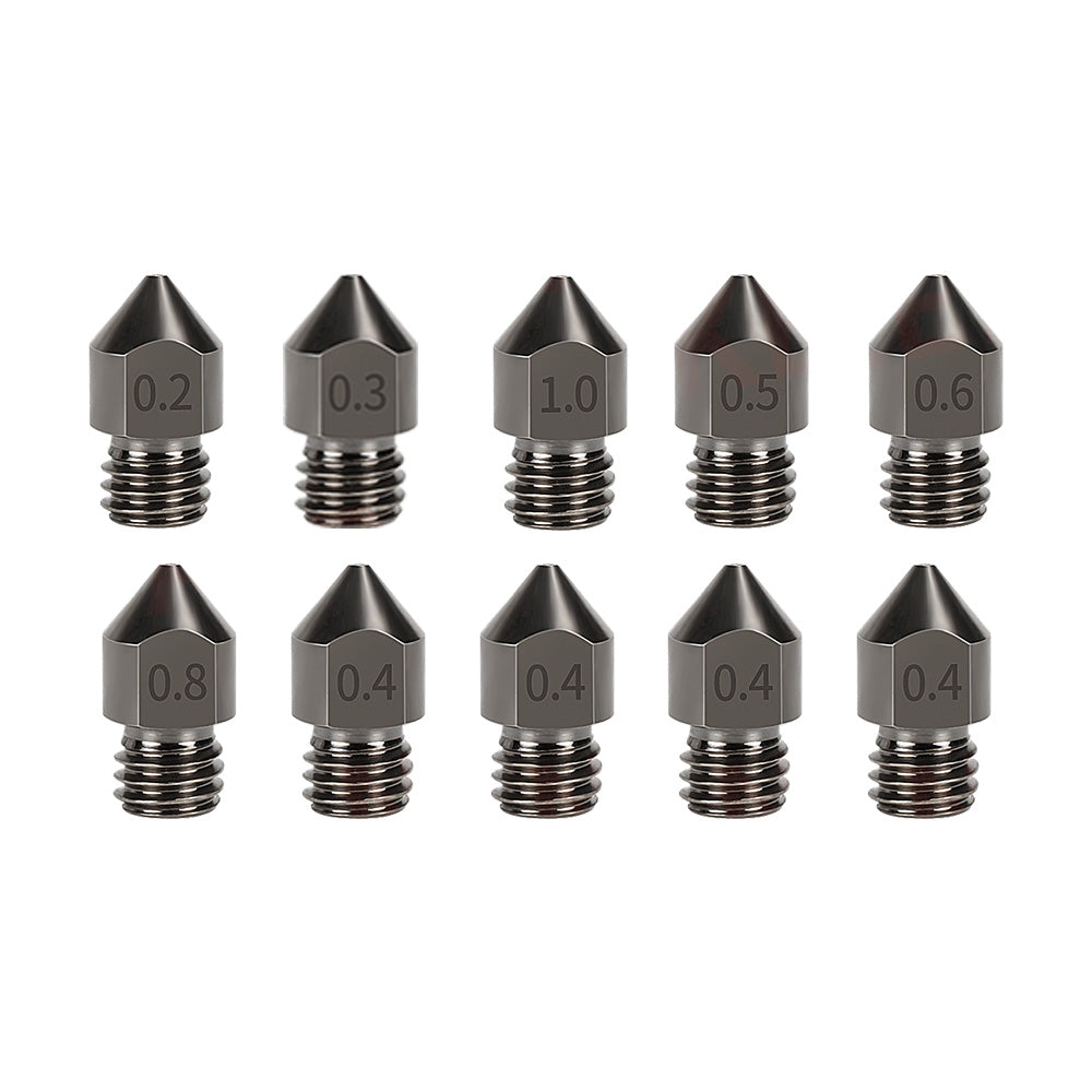 10Pcs Hardened Steel Nozzle Suitable for Creality CR-10 Ender 3 Pro 5 Series-1