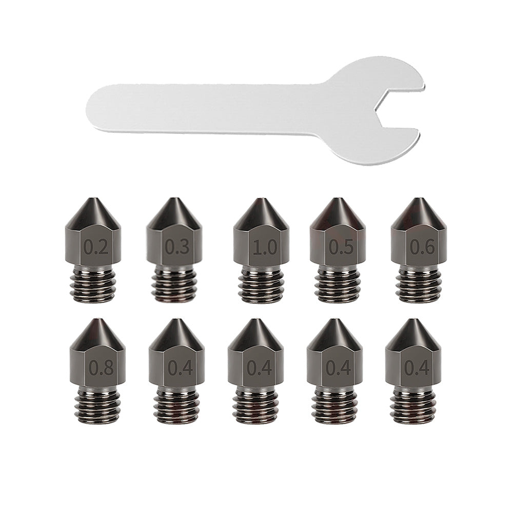 10Pcs Hardened Steel Nozzle Suitable for Creality CR-10 Ender 3 Pro 5 Series-2
