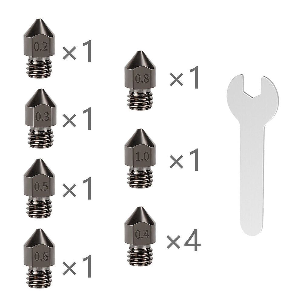 10Pcs Hardened Steel Nozzle Suitable for Creality CR-10 Ender 3 Pro 5 Series-3