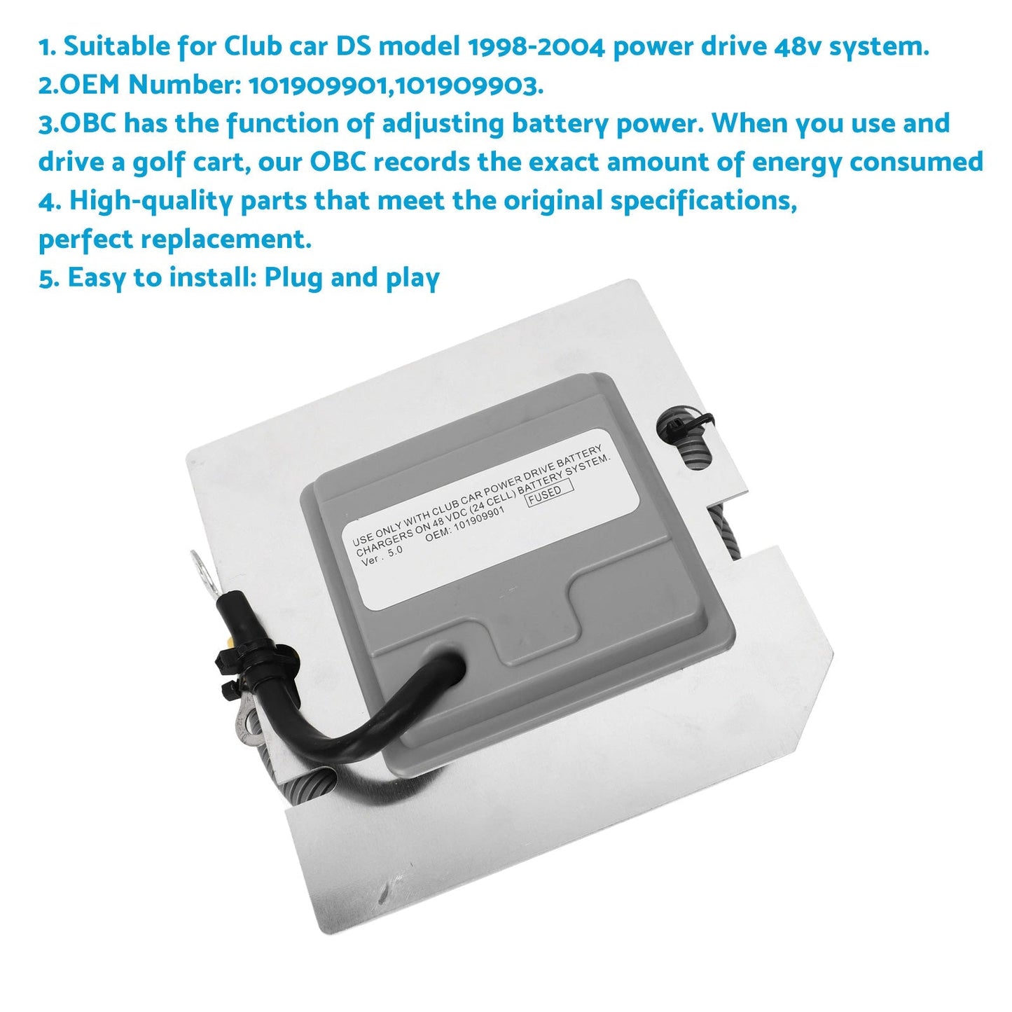 101909901 On Board Computer 48V OBC Cart Suitable for Club Car DS Models 98 - 04 - Frazy's Auto Parts