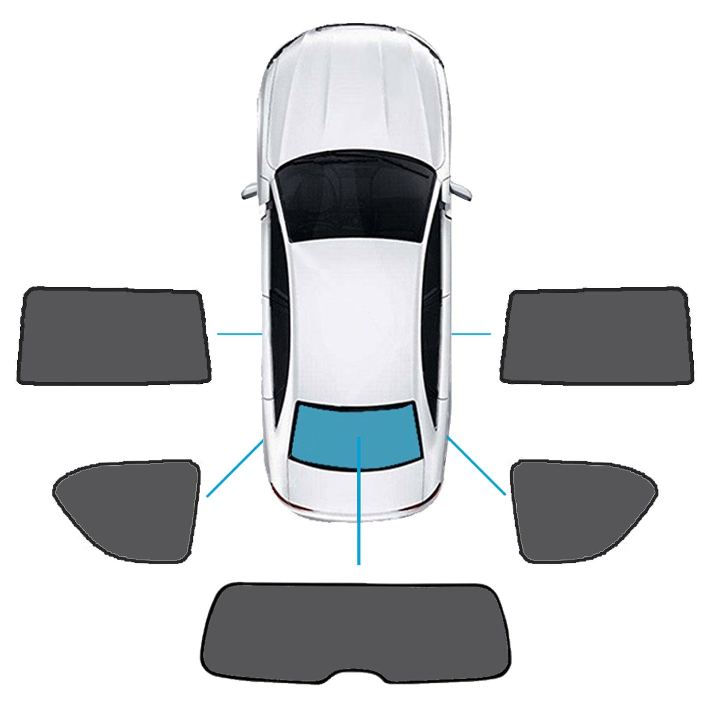 Car Window Magnetic Sun Shade Suitable For Nissan Patrol Y62 Series 2012-2024-6
