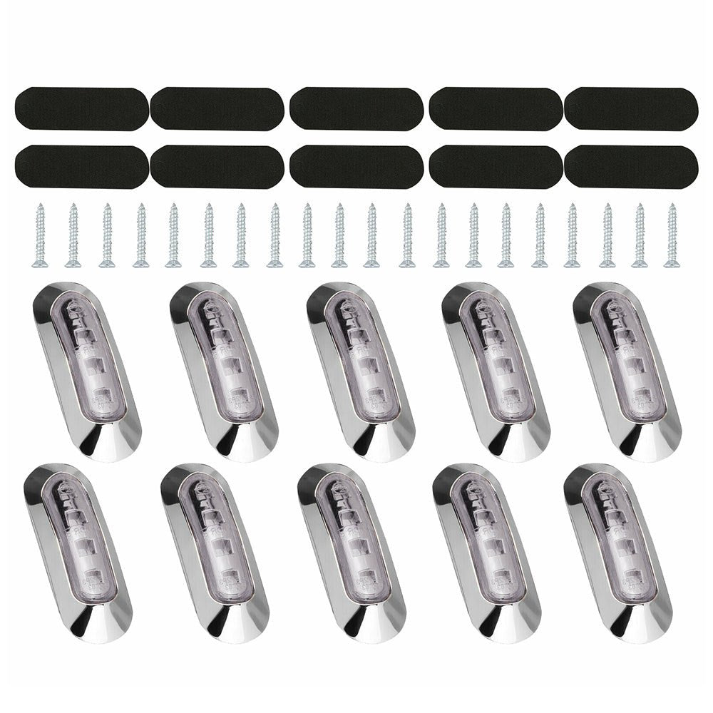 10x Amber Red Clearance Lights Side Marker Suitable For Truck Trailer Caravan - Frazy's Auto Parts