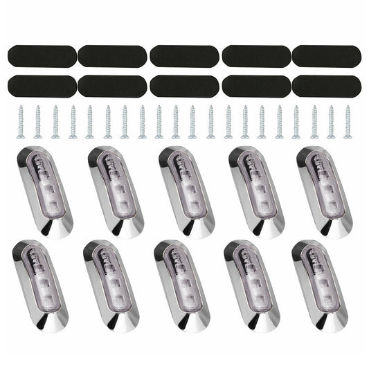 10x Amber Red Clearance Lights Side Marker Suitable For Truck Trailer Caravan - Frazy's Auto Parts