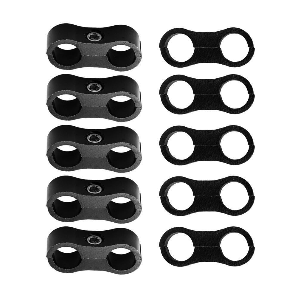 10x AN6 6AN AN - 6 Nylon Braided Stainless Steel Fuel Oil Line Hose Separator Clamp - Frazy's Auto Parts