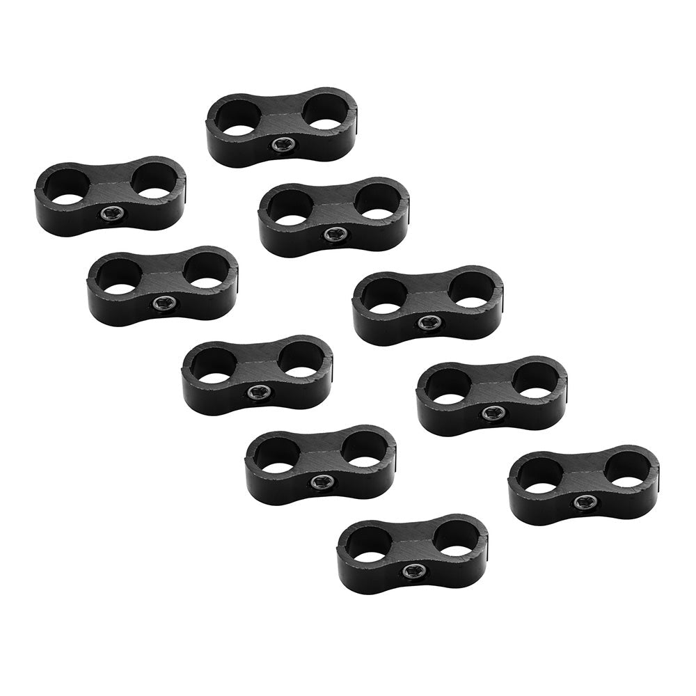 10x AN6 6AN AN - 6 Nylon Braided Stainless Steel Fuel Oil Line Hose Separator Clamp - Frazy's Auto Parts