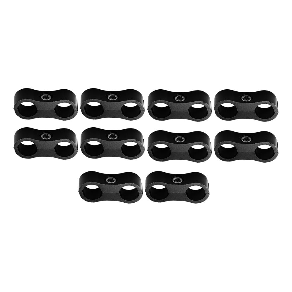 10x AN6 6AN AN - 6 Nylon Braided Stainless Steel Fuel Oil Line Hose Separator Clamp - Frazy's Auto Parts