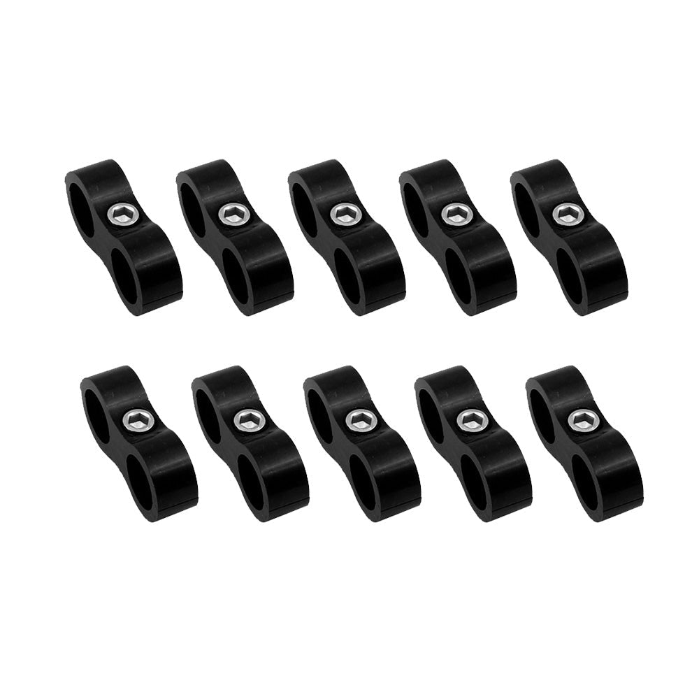 10x AN8 8AN Nylon Braided Stainless Steel Fuel Oil Line Hose Separator Clamp - Frazy's Auto Parts