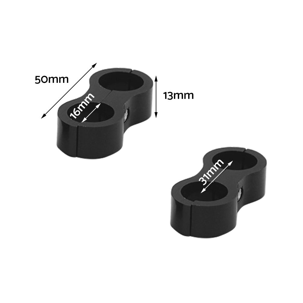 10x AN8 8AN Nylon Braided Stainless Steel Fuel Oil Line Hose Separator Clamp - Frazy's Auto Parts