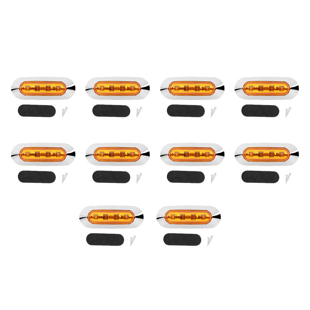 10x Clearance Light LED Side Marker Suitable For Truck Trailer Lorry Lamp Amber - Frazy's Auto Parts
