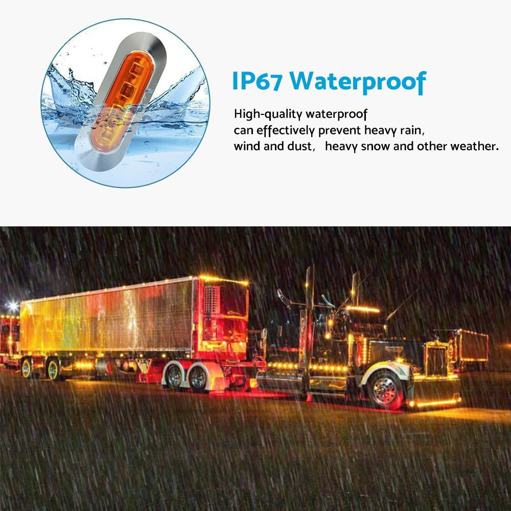 10x Clearance Light LED Side Marker Suitable For Truck Trailer Lorry Lamp Amber - Frazy's Auto Parts