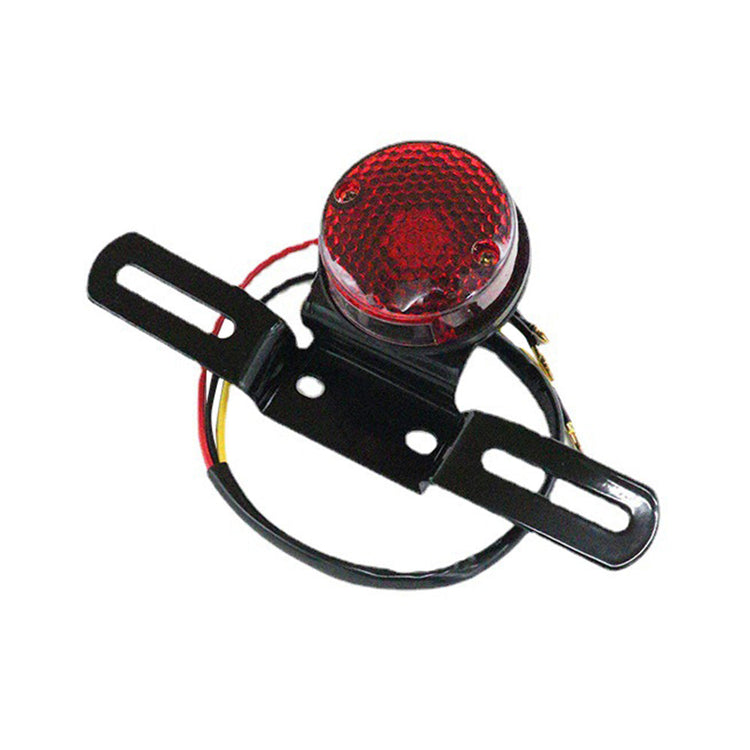 Motorcycle Tail Brake Light with Number Plate Lamp Suitable For Universal Use Retro Rear Stop Light-4