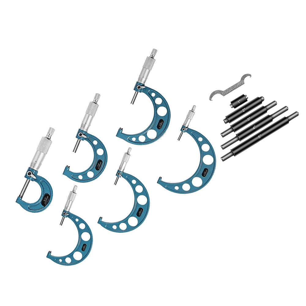 6x Precision Outside Micrometers 0-150mm Suitable For Machinist – Carbide 0.01mm-1