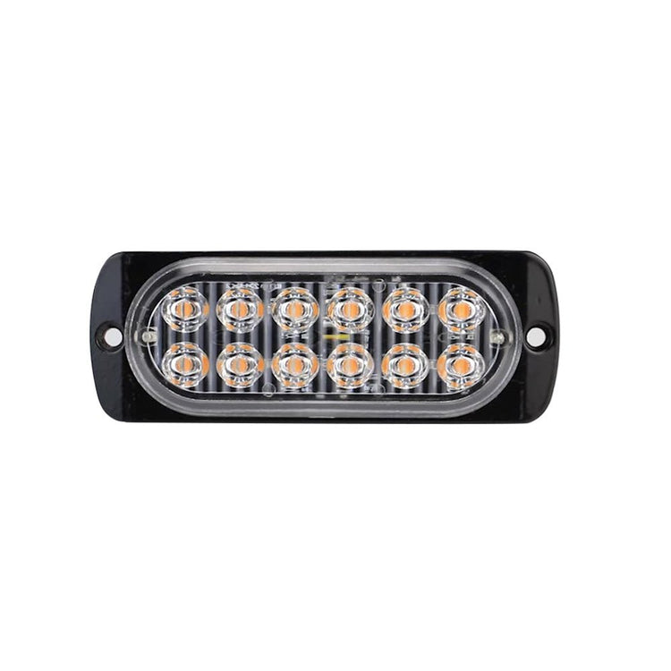 12 LED Strobe Light Emergency Warning Beacon White Amber 12V/24V - Frazy's Auto Parts