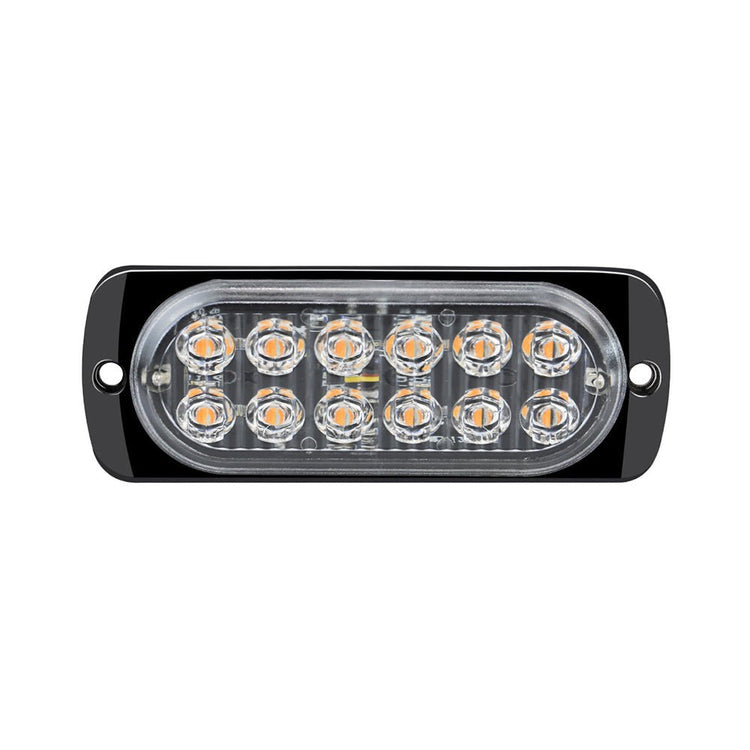12 LED Strobe Light Emergency Warning Beacon White Amber 12V/24V - Frazy's Auto Parts