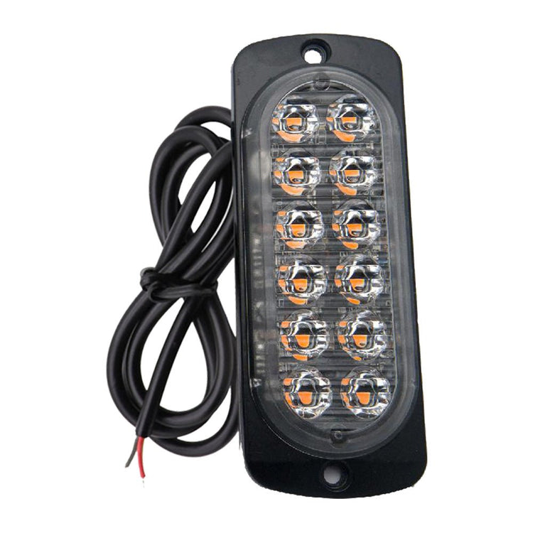 12 LED Strobe Light Emergency Warning Beacon White Amber 12V/24V - Frazy's Auto Parts