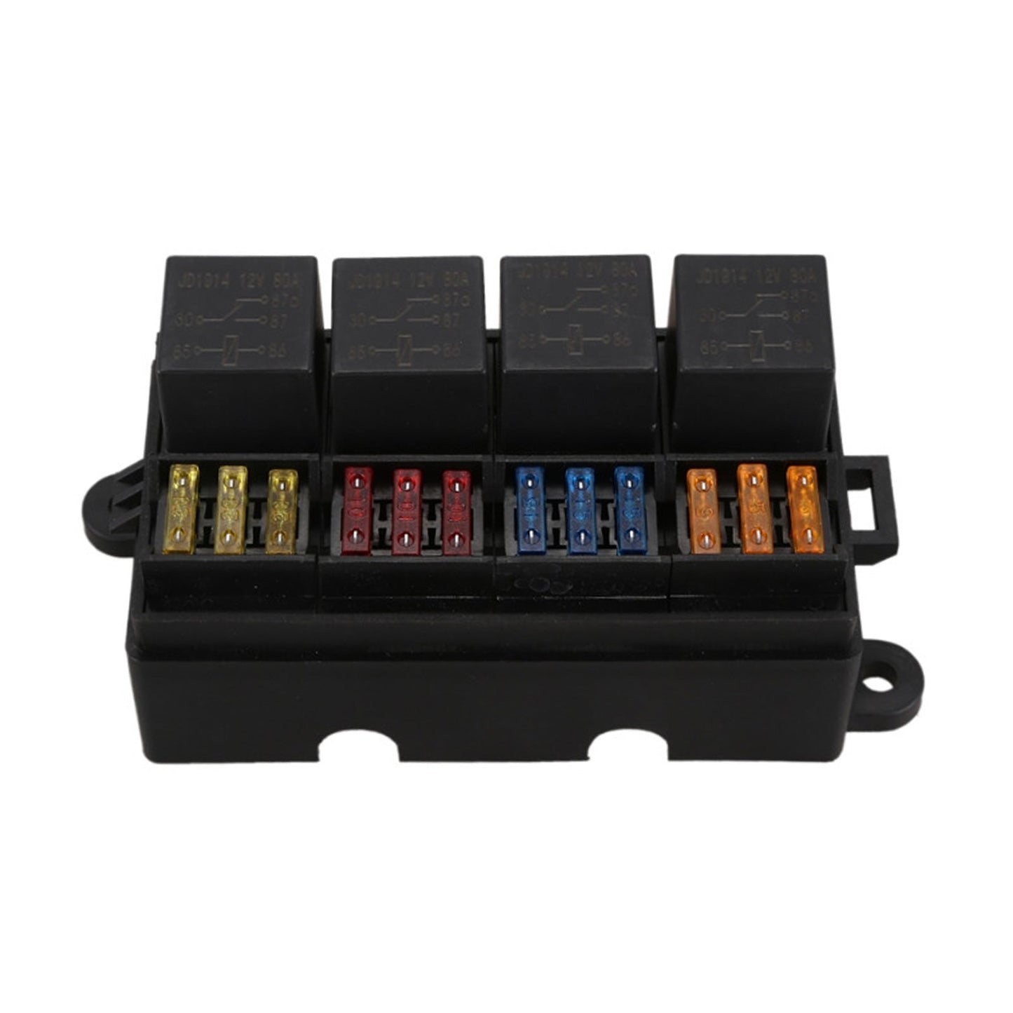 12 Way Blade Fuse Box 4 - Relay Holder and Terminal and Fuse 12V 40A Car Auto Truck 4Pin - Frazy's Auto Parts