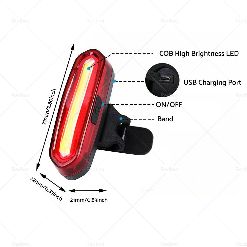 120 Lumens LED Bike Tail Light USB Rechargeable Powerful Bicycle Rear Light - Frazy's Auto Parts