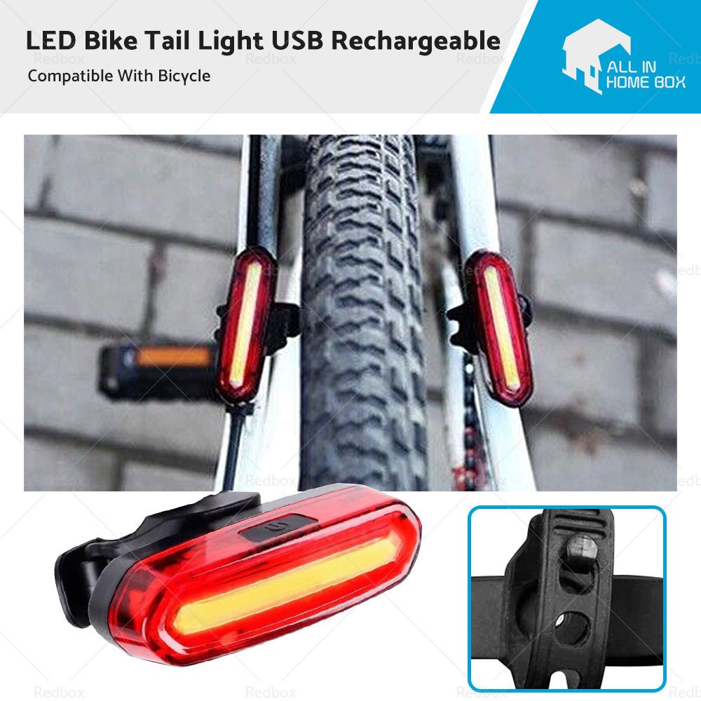 120 Lumens LED Bike Tail Light USB Rechargeable Powerful Bicycle Rear Light - Frazy's Auto Parts