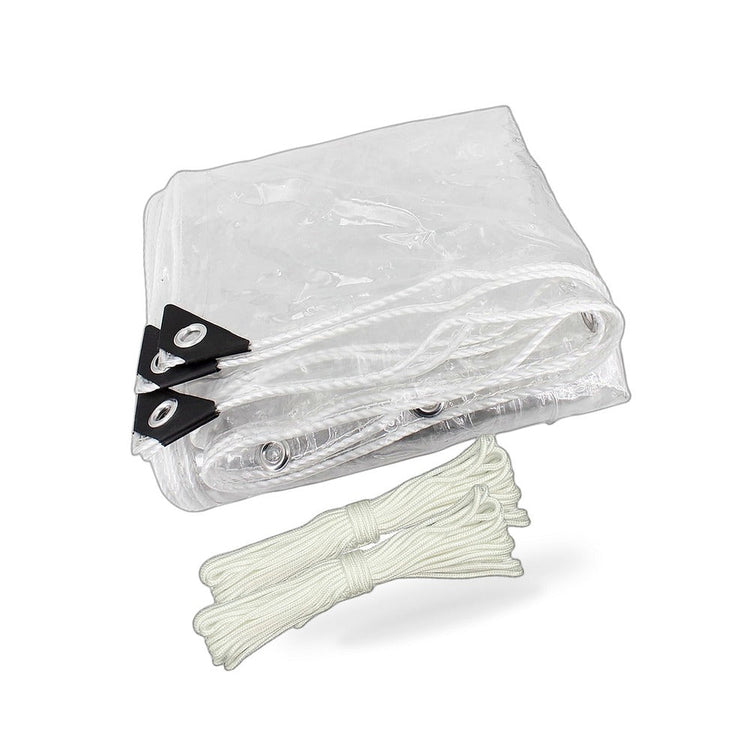 200cmx300cm Clear PVC Tarp Heavy Duty Waterproof Plant Cover with Grommets-2