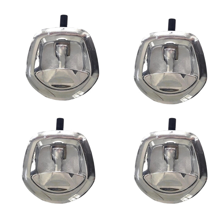 4x Chrome Power Operated Recessed Folding Whale Tail T-Lock Handle Suitable For Toolbox-4
