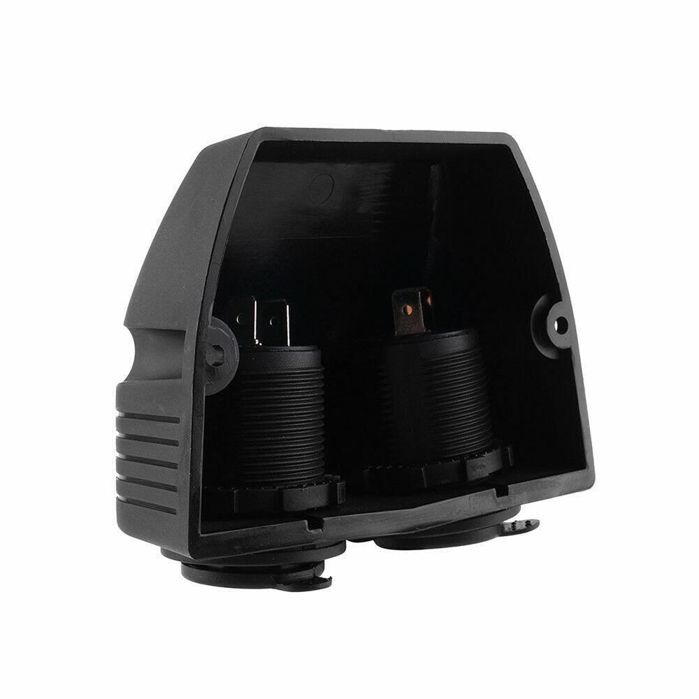 12V - 24V Dual Port Surface Mount Cigarette Lighter Suitable for Car Boat Caravan RV - Frazy's Auto Parts