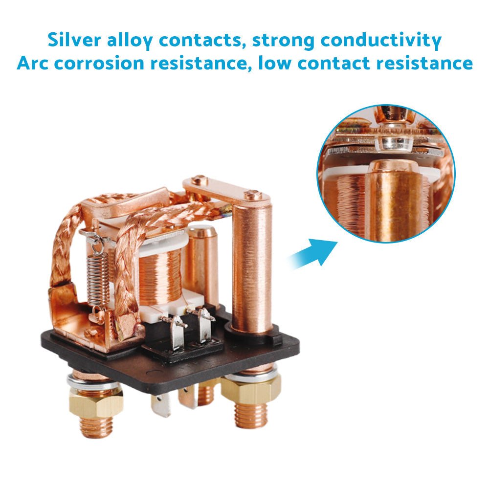 12V DC 250A Continuous Relay Heavy Duty 5 Pin Power Switch for Truck Boat Marine - Frazy's Auto Parts