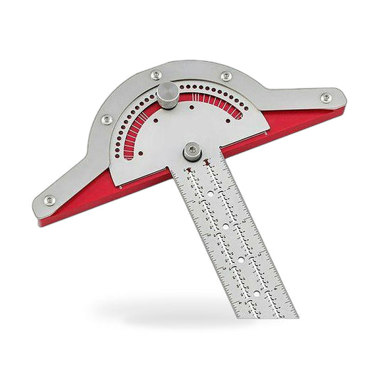 Woodworkers Edge-Rule Protractor Angle Finder Stainless Steel Caliper 15in-0