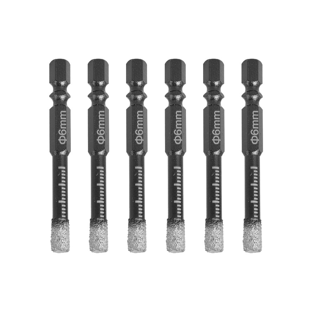 5x Dry Diamond Drill Bit 6mm For Porcelain Granite Tile Glass Ceramics Marble-0