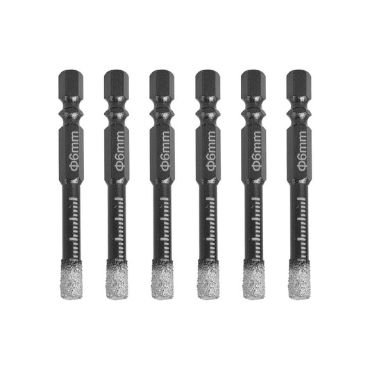 5x Dry Diamond Drill Bit 6mm For Porcelain Granite Tile Glass Ceramics Marble-0